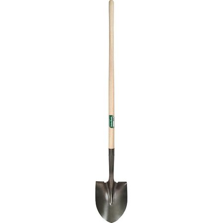 UNION TOOLS Shovel, 9-1/2 in W Steel Blade, 48 in L Straight Hardwood Handle 40191